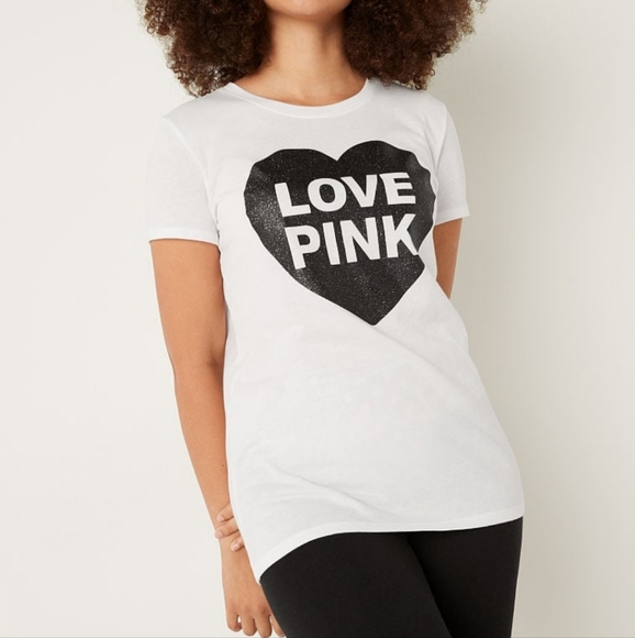 PINK Campus short sleeve tee size Large NWT - Picture 2 of 11